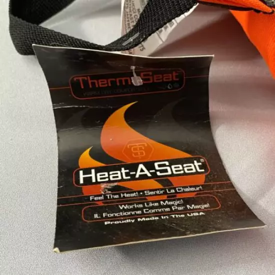 Therma A Seat Heat A Seat Camo/Blaze Orange Cushion Hunting Fishing NWT #333 USA