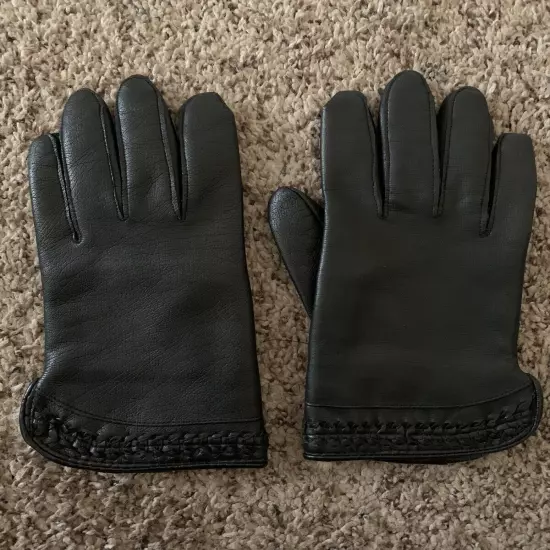 Vintage Gloves Rabbit Fur Lined Women’s 7.5-8.5 Winter Driving Cold Weather