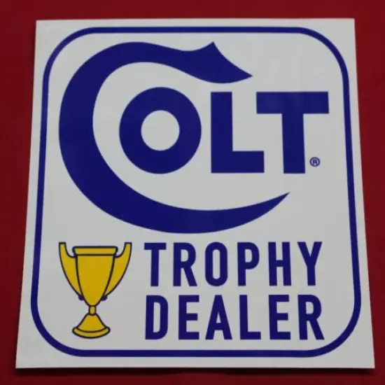 COLT Firearms Factory Large 1911 Gold Cup Trophy Dealer Decal Sticker