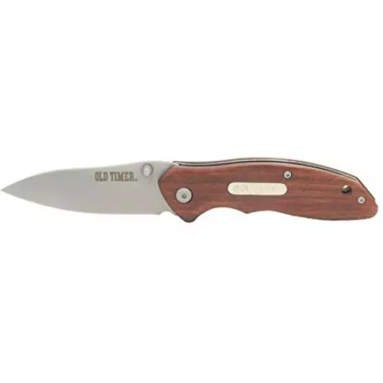 Old Timer OT Rosewood 7in High Carbon S.S. Spring Assisted Folding Knife with a