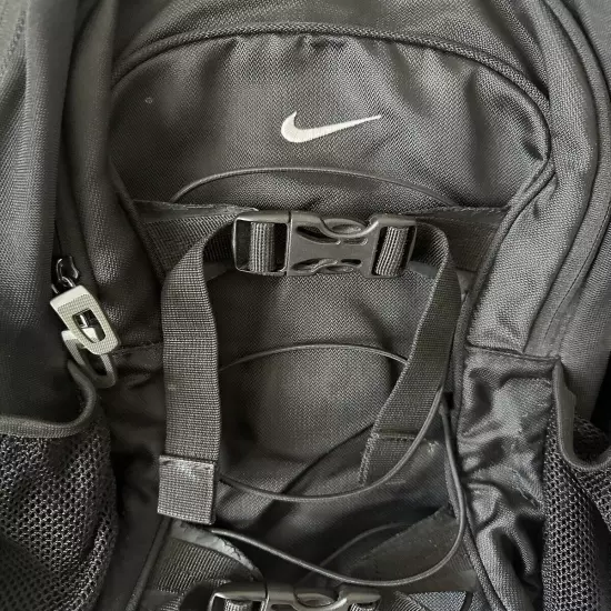 Nike Vintage Nike AIR Center Swoosh Y2K Backpack 90s Outdoors Black Hiking RARE