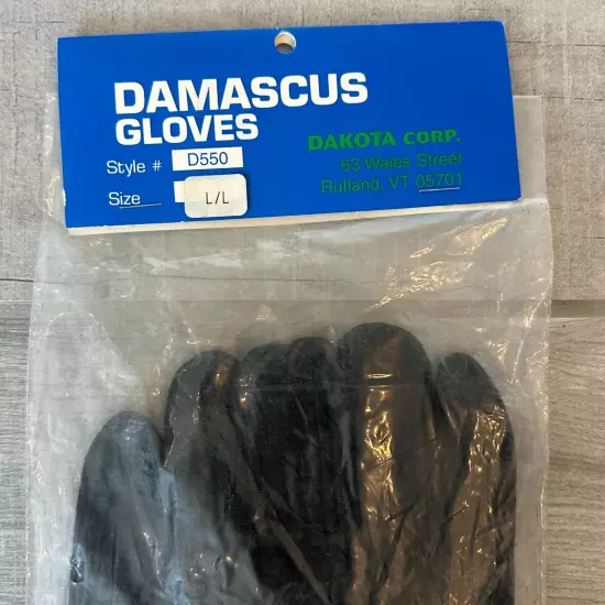 DAMASCUS GLOVES STYLE D550 SIZE L/L BLACK GLOVE SET