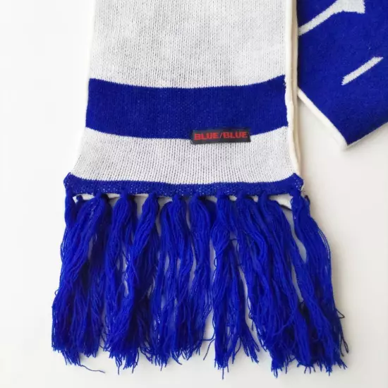 Blue Blue Logo White Blue Red Knitted Muffler Scarf