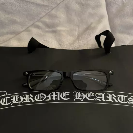 Chrome Hearts Style Cross Design Black Glasses