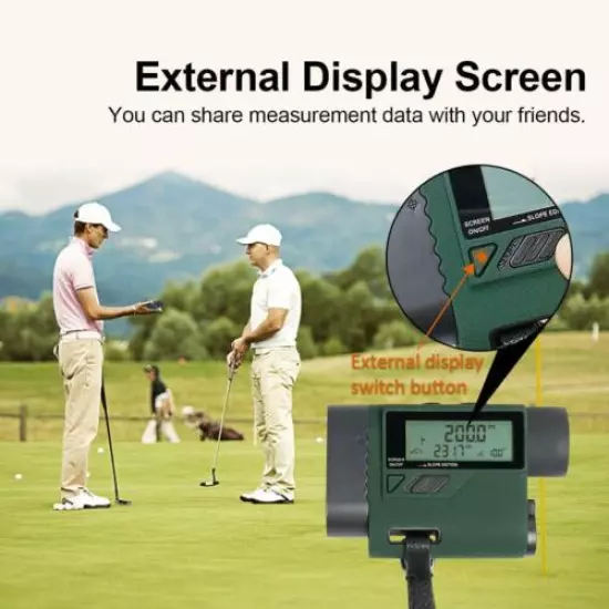 Huepar 1000M Telescope Laser Rangefinder Laser Distance Meter Golf Hunt Finder