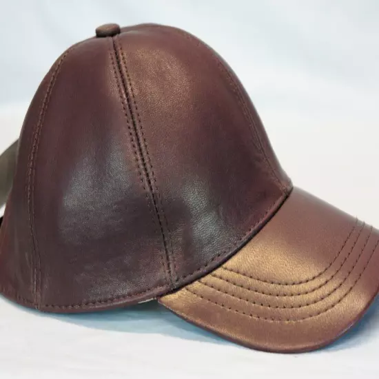 New 100% Real Genuine Lambskin Leather Baseball Cap Hat Sports Visor 40 COLORS