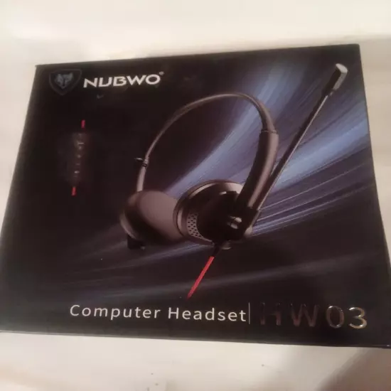 NUBWO HW03 USB Headset with Microphone for PC - Headphones with Microphone fo...