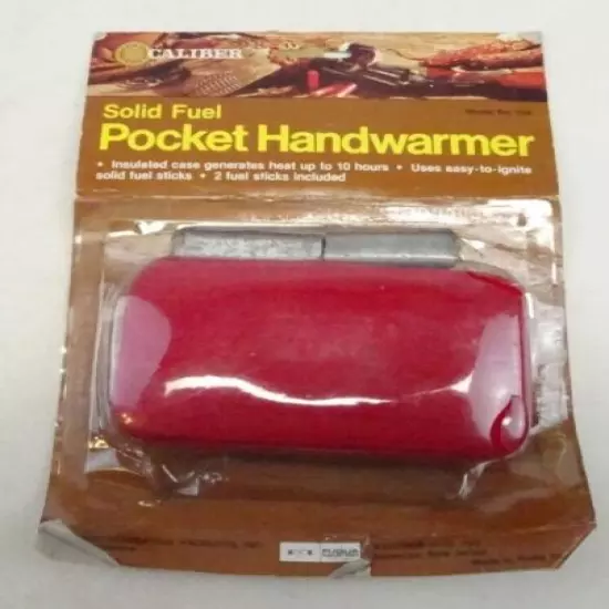 XCalibur Solid Fuel Stick Pocket Handwarmer Heater Camp Backpack Vintage NOS USA