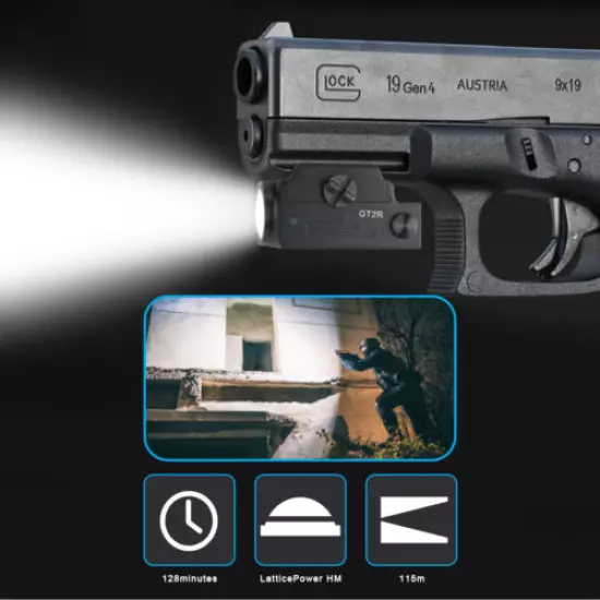 PL-mini 8000LM Magnetic Rechargeable Pistol Light Tactical LED Flashlight Torch