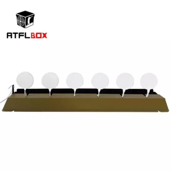 Atflbox Resetting Metal Shooting Target with 6 Steel Plates For Airsoft BB Gun