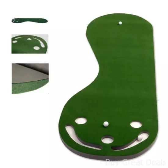 Grassroot Par Three Putting Green 9x3ft Cutout Golf Training Equipment Sport