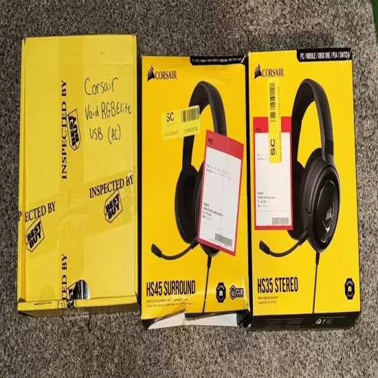 Corsair Assorted Headsets - LOT OF 3 - DOESN’T WORK PROPERLY