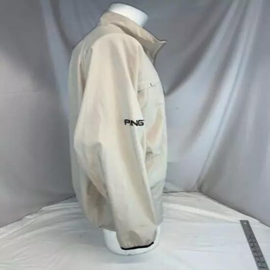 Ping Boulders Arizona Golf Jacket L Men Beige Poly Full Zip YGI D0-264