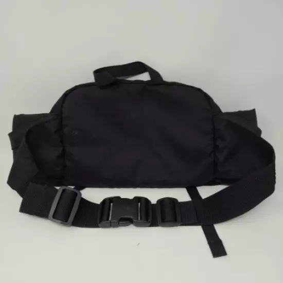 Vintage Coleman large fanny pack holds 2 can Black waist bag adjustable