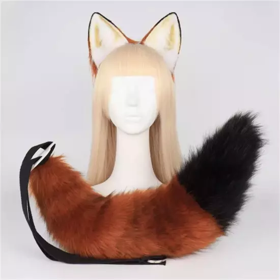 Zootopia Nick·Wilde Simulated Fox Ears Fox Tail Cosplay Anime Costume Prop