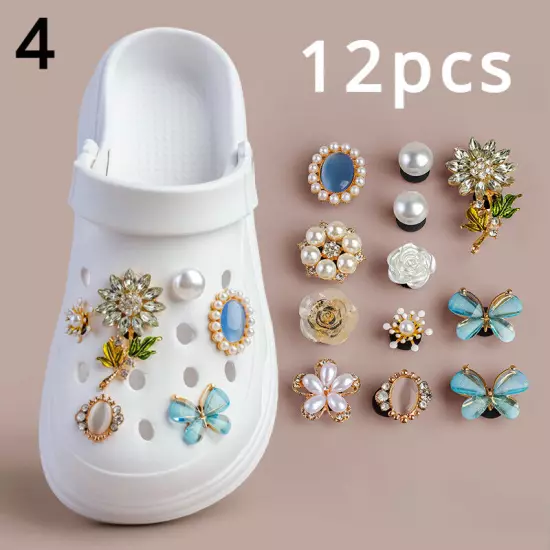 Pearl Shoes Flower Buckle for Crocs Shoes Accessories Detachable DIY Decoration