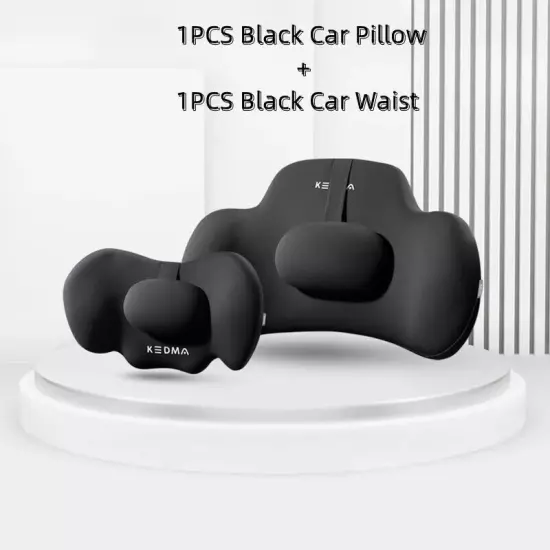 Car Headrest Neck Pillow Waist Pillow Car Seat Back Cushion Lumbar Universal