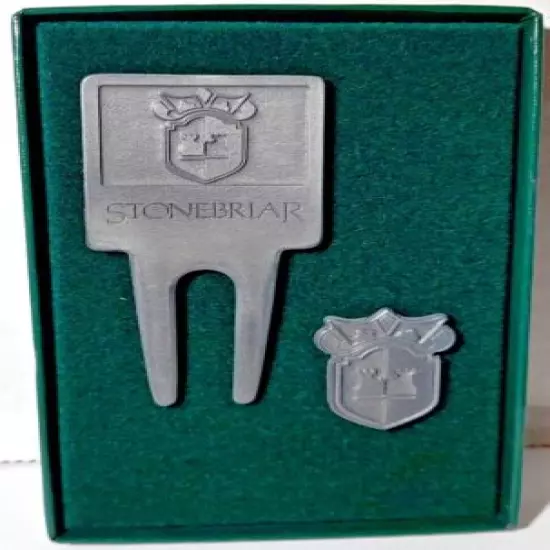 Stonebriar Country Club Frisco Texas Golf Ball Divot Tool & Ball Marker Set