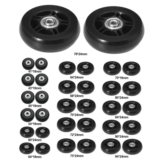 1 Pair Swivel Caster Wheels Mute Trolley Case Wheels Wheels Bearings Repair Kits