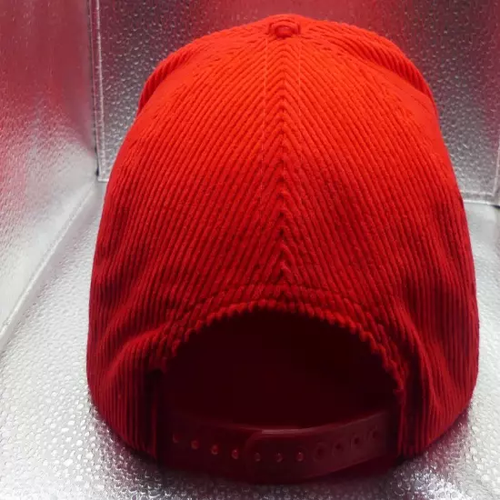 Corduroy Captain Morgan Original Spiced Rum Snapback Hat Cap Red White Alcohol