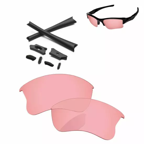 Rubber Kit + Polarized Replacement Lenses For-Oakley Flak Jacket XLJ - Options