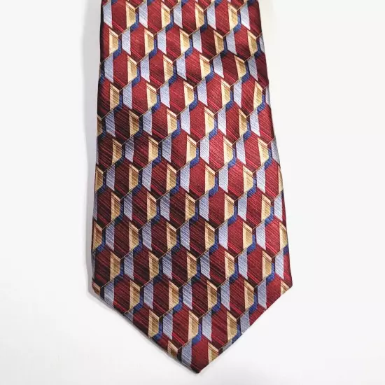 Dockers Geometric Stain Resistant All Business Winter Style SILK Necktie