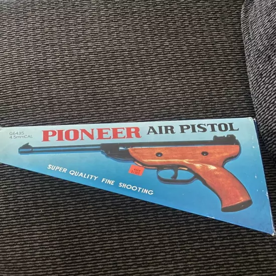 Vintage Pioneer Air Pistol Cal. 177 Wood Stock - WORKS- New Old Stock Nos