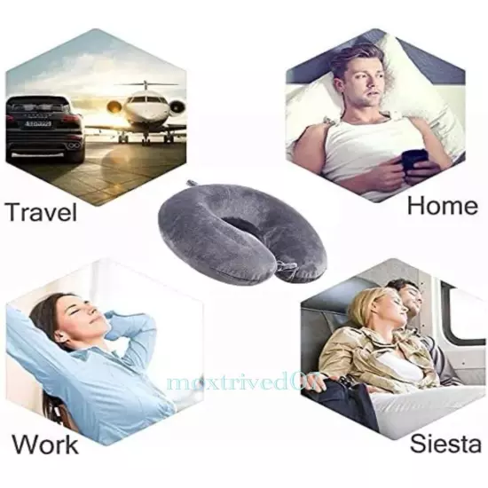 Memory Foam U-Shaped Travel Pillow Neck Support Head Rest Car Plane Soft Cushion