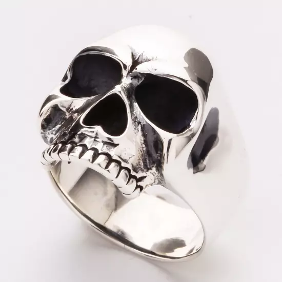 KEITH RICHARDS SKULL RING 925 STERLING SILVER MEN'S NEW BIKER ROCKER GOTHIC