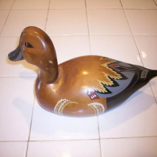 EXCELLENTLY HANDCRAFTED WOOD COLLECTIBLE 15in DECOY FEMALE MALLARD DUCK 