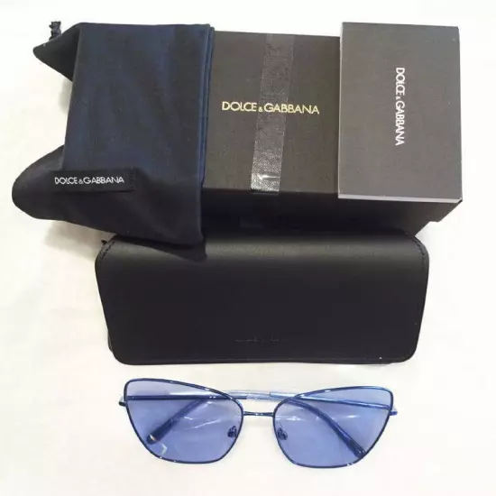 Dolce&Gabbana Simply Superb Sunglasses Blue Thin Frames 62-16-140 DG2208 NIB NWT