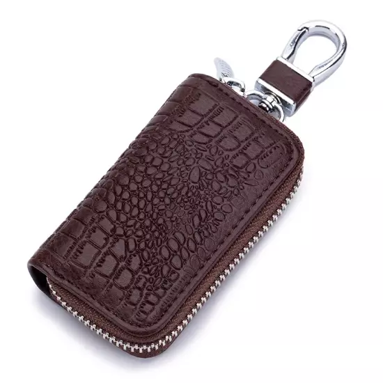 Mini Key Holder for Car Keys Wallet Pouch Bag Premium Leather Keychain Housekeep