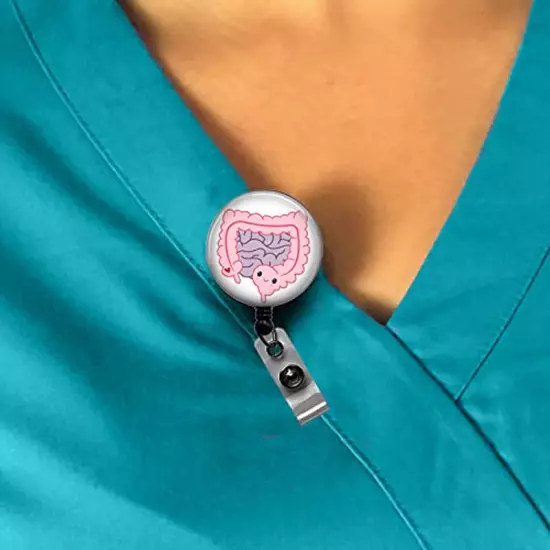 COLON Badge Reel, Fun Badge Holder, GI Intestines Badge Reel, Gastroenterology