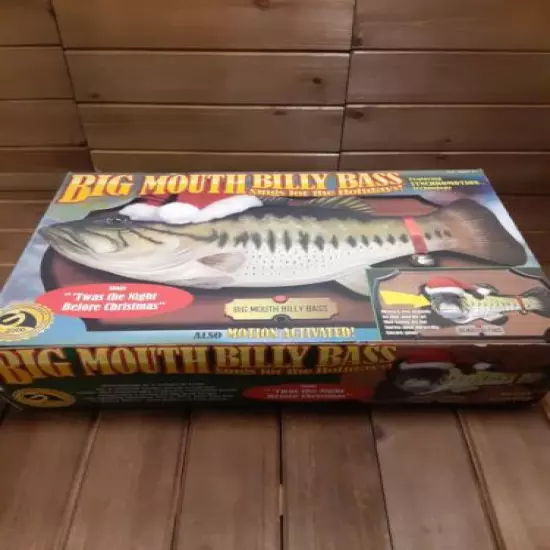 Vintage Big Mouth Billy Bass Christmas Holidays Singing Fish 1999