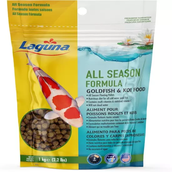 Laguna All Season Goldfish & Koi Floating Food, 2.2 lb