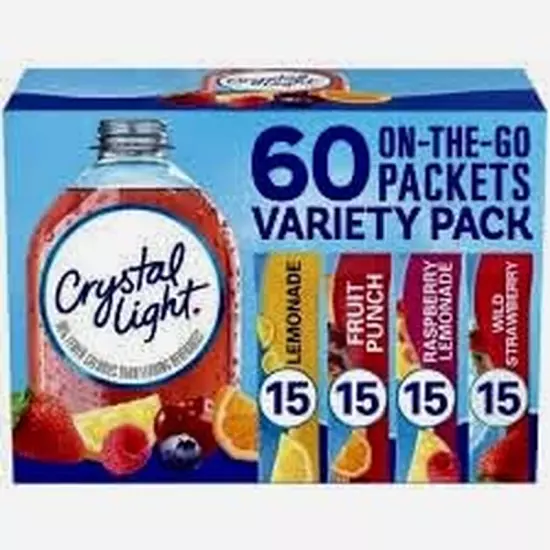 Crystal Light Sugar-Free, Lemonade, Fruit Punch, Raspberry Lemonade and Wild St