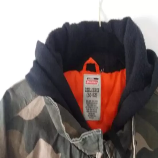 DICKIE'S Men's Outdoor camo (Hunting) Jacket with Hood. Lined. Size 2XL 