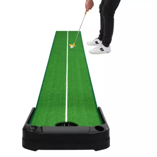 Golf Putting Green Golf Trainer Aid Practice Mat Training Auto Ball Return