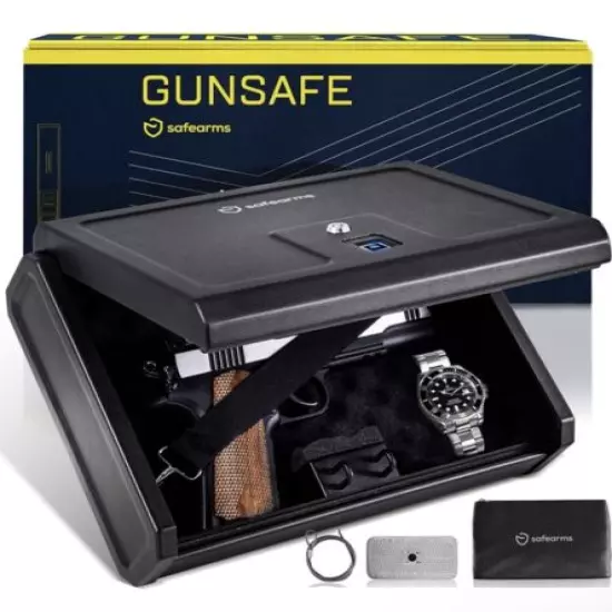 Biometric Gun Safe Quick-Access Safety Device Fingerprint. UNOPENED. Read Des.