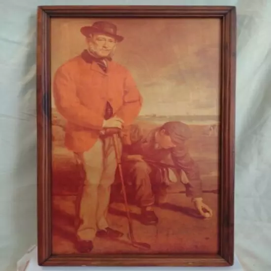 Antique Wooden Golf Print