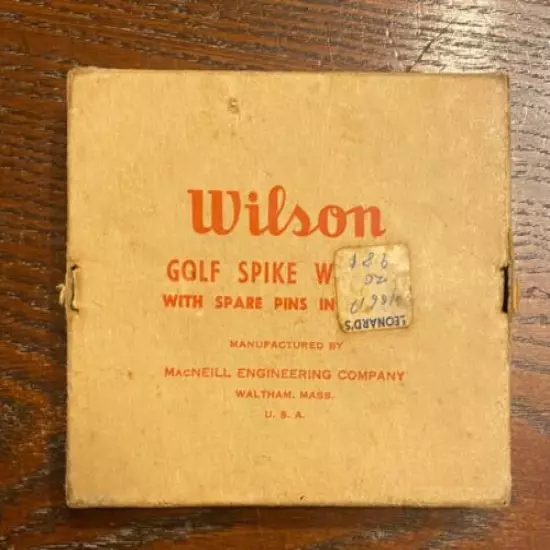 Vintage Wilson Golf Spike Wrench In Original Box