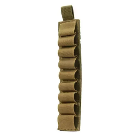 Tactical Hook Loop 9 Rounds Shotgun Shell Holder with Adhesive Back for 12 Gauge