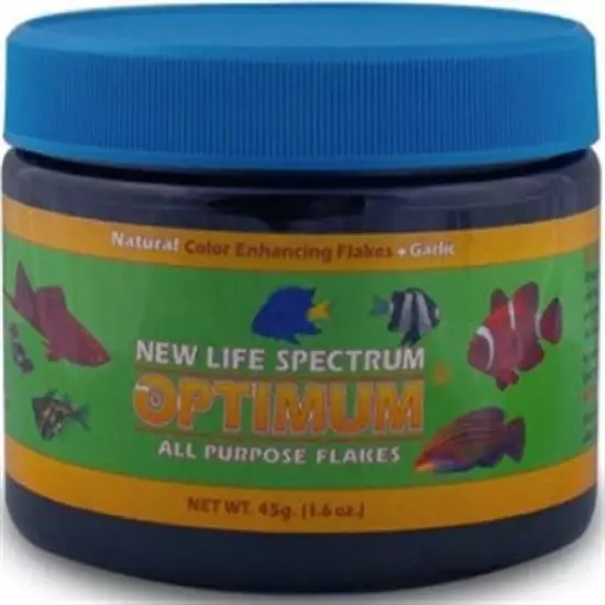 New Life Spectrum Optimum Flakes Color Enhancing Fish Food 45g Fresh & Marine