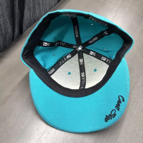 new era 59fifty 7 1/8 Crooks And Castles Turquoise Hat Cap Embroidered 8021 CC