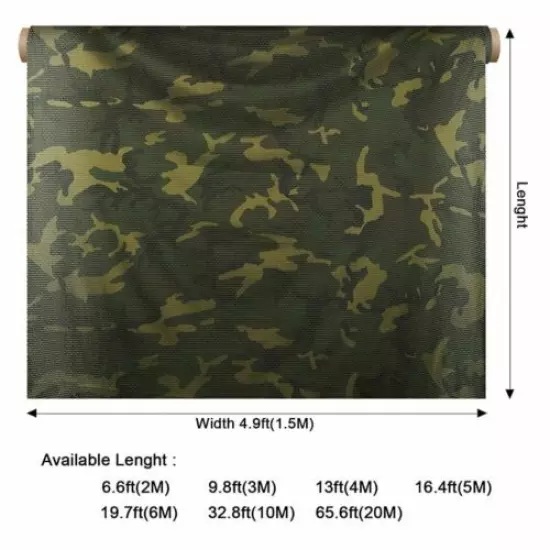 Camouflage Net Bulk Roll Mesh Cover Blind Hunting SunShade Camping Outdoor Cloth