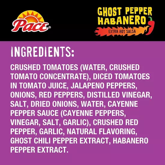 Pace Extra Hot Ghost Pepper & Habanero Salsa, 16oz