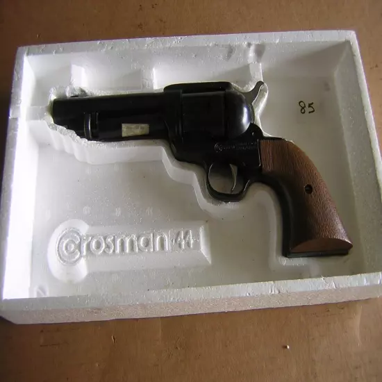 VINTAGE CROSMAN FRONTIER MODEL 36 Co2 PEACEMAKER BB REVOLVER, PAPERS & BOX