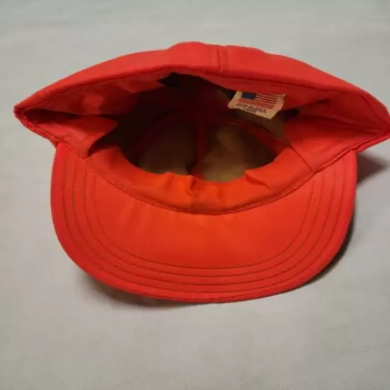 Vintage Thinsulate Large Orange Hunting Cap Water Repellent Hat