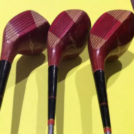 Very Rare Fernquest & Johnson 3 wood set 1,3,5 Right Handed Vintage 1970s