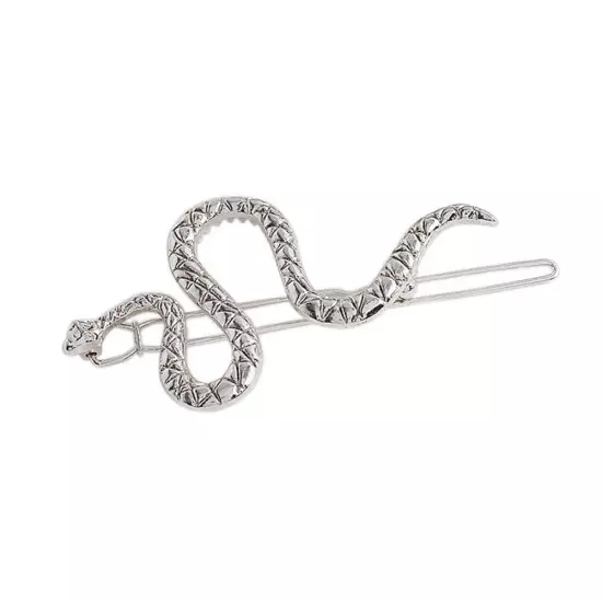 Silvery Snake Hairpin for Woman Gold/Silver Color Metal Snake Hair M4M4 ξ{